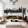 London Skyline Black & White Mural Wallpaper - room preview 04