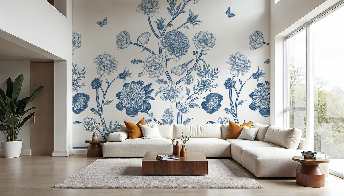 Proud Victorian Flowers Mural Wallpaper - room preview 04