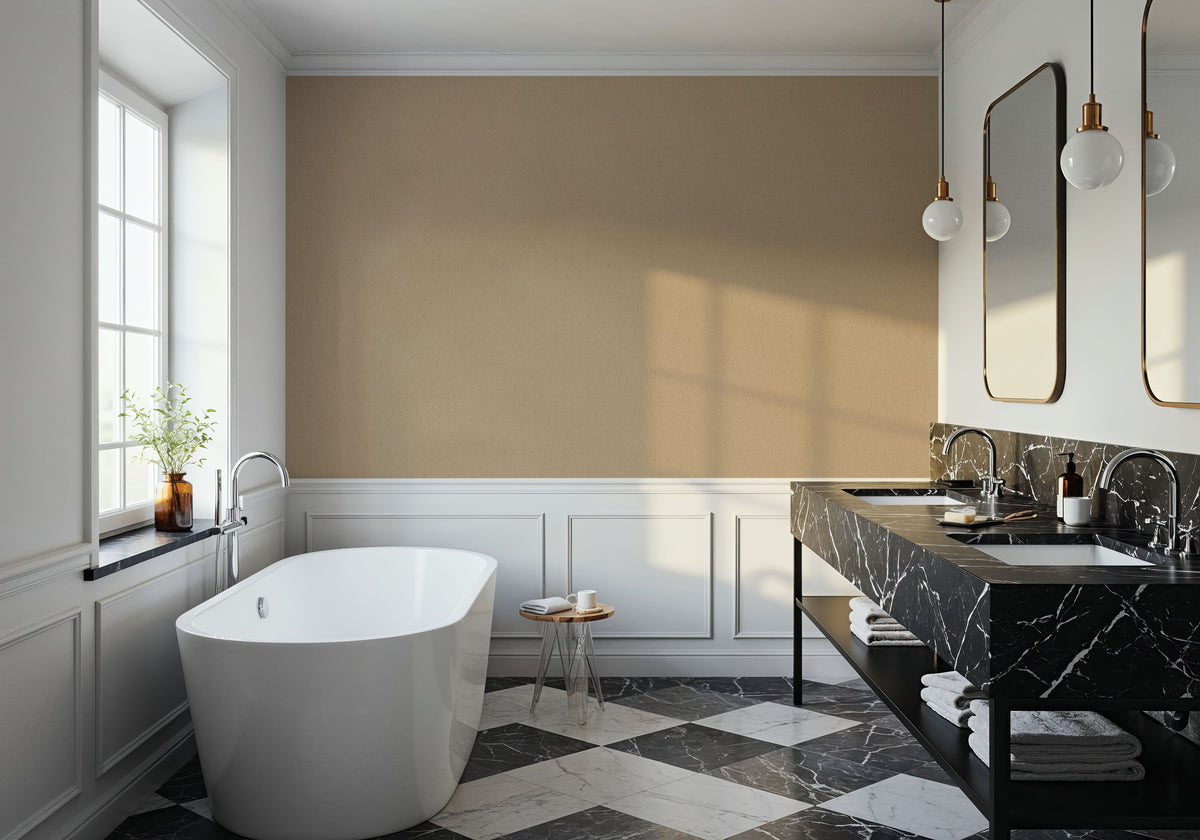 Faux Sand Stucco Finish, Beige Mural Wallpaper - room preview 04