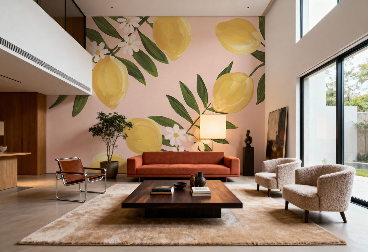 Garden Lemons Mural Wallpaper - room preview 04