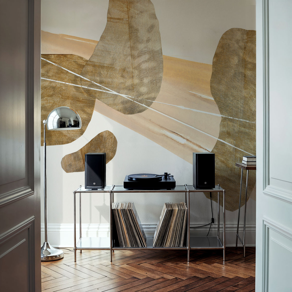 Metallic Texture Tall IV Mural Wallpaper - room preview 04