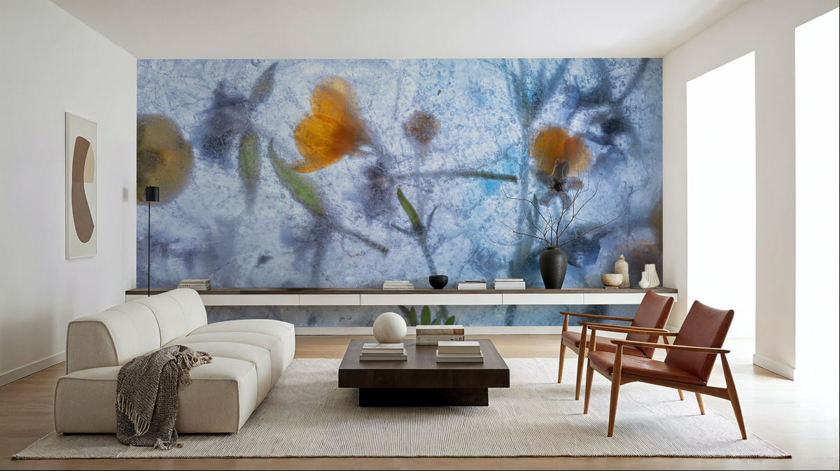 Frosted Blossom Mural Wallpaper - room preview 04