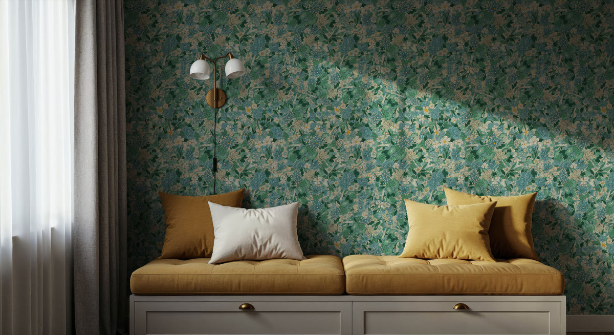 Floral Blossom Juniper Mural Wallpaper - room preview 04