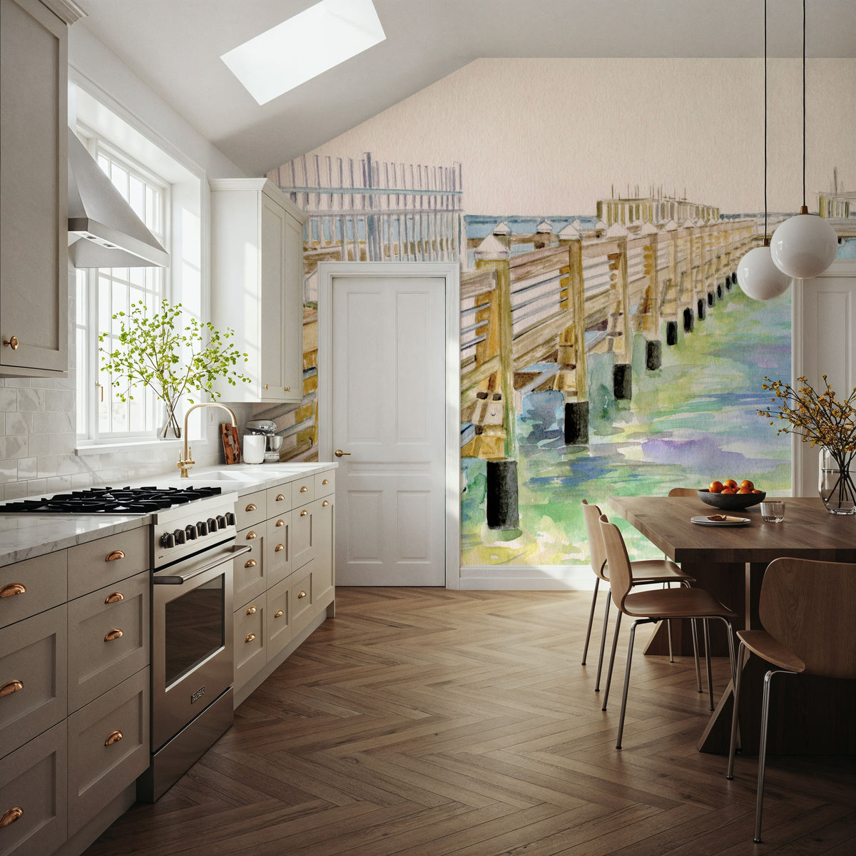 Pretty Pier Mural Wallpaper - room preview 04