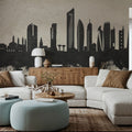 Kuwait City Skyline Concrete Mural Wallpaper - room preview 04