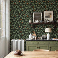 Oak & Acorns, Dark Mural Wallpaper - room preview 04
