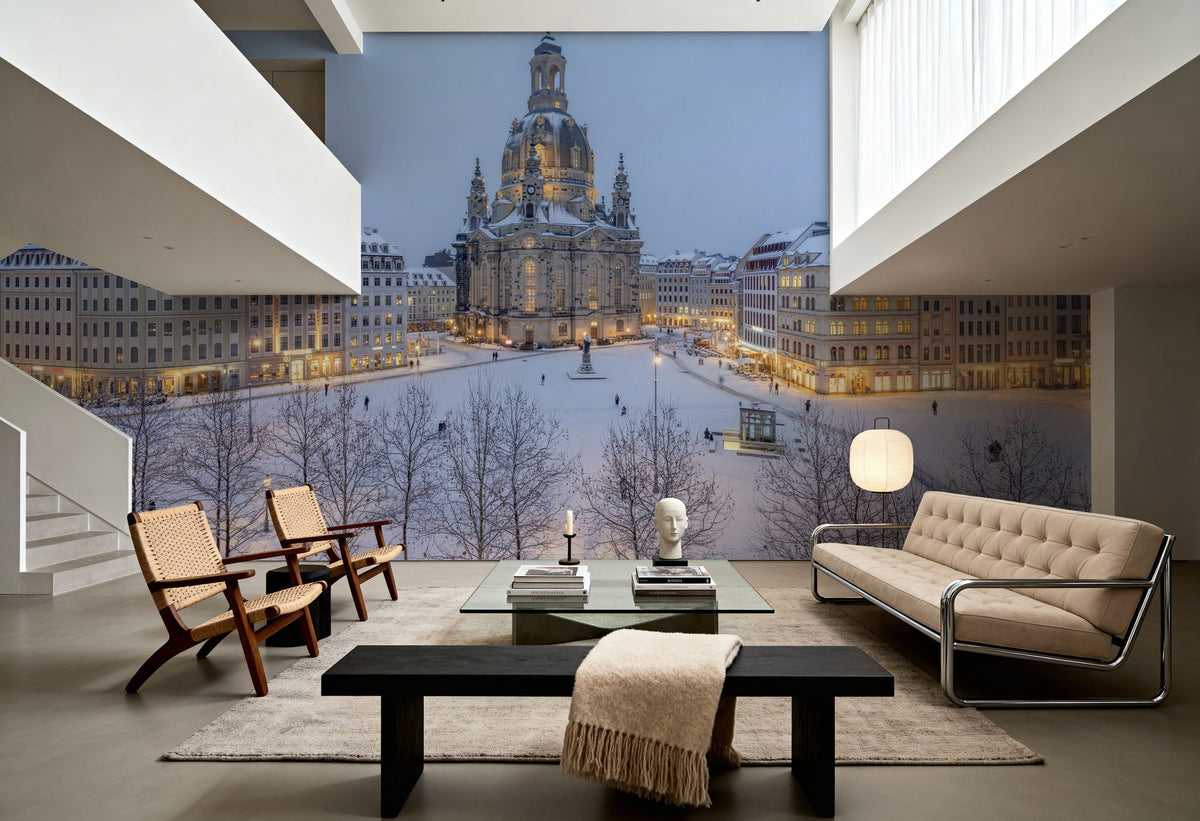 Winter Cathedral Square Mural Wallpaper - room preview 04