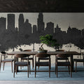 Minneapolis Minnesota Skyline Concrete Mural Wallpaper - room preview 04
