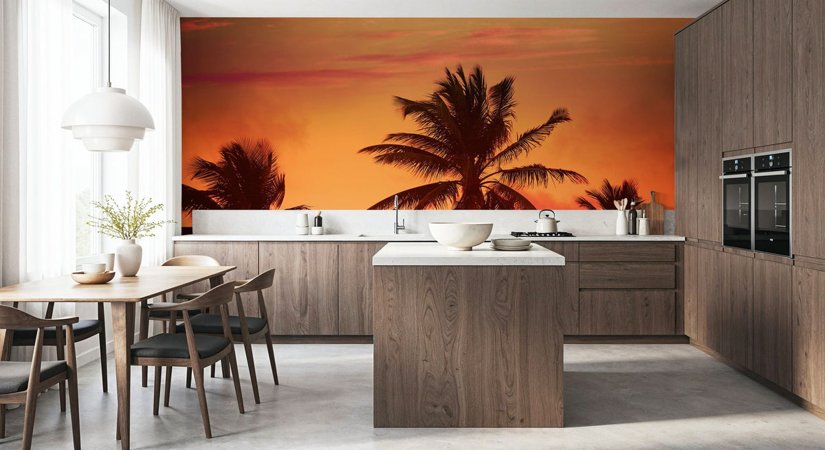 Miami Beach Sunset Mural Wallpaper - room preview 04