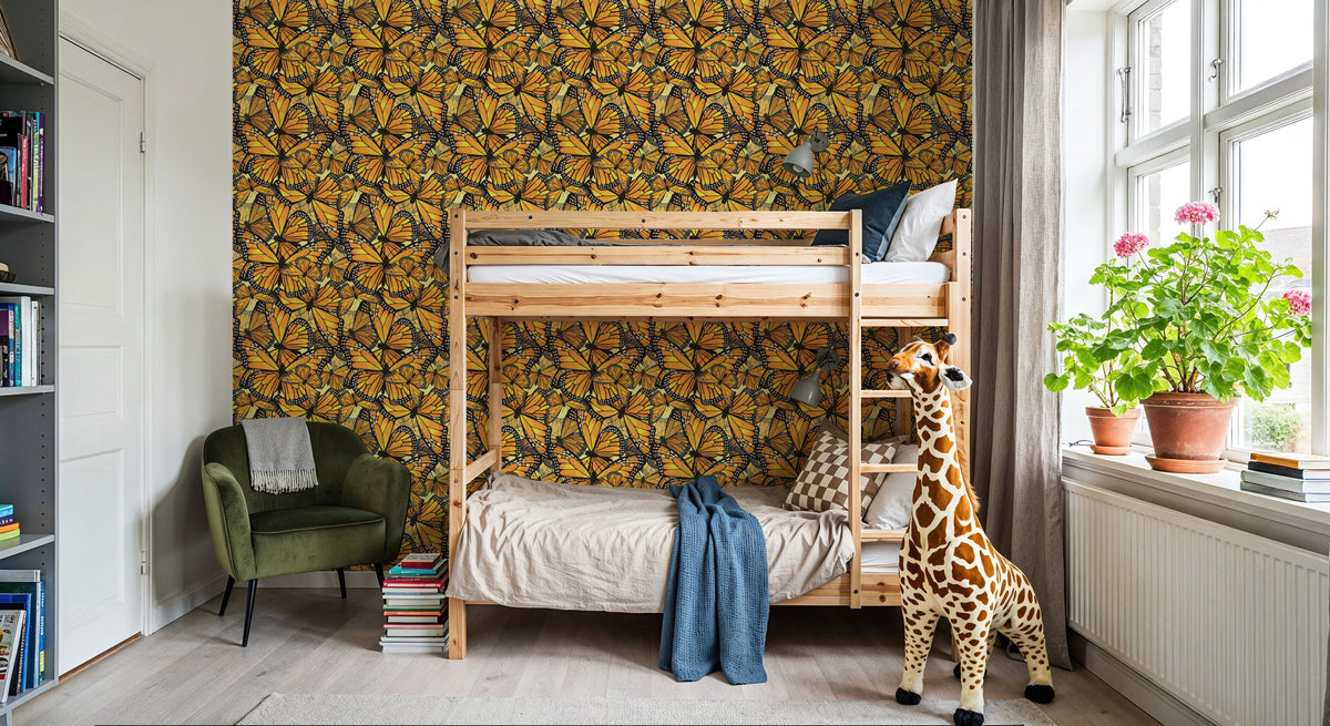 Monarch Movements, Sunflower Mural Wallpaper - room preview 04
