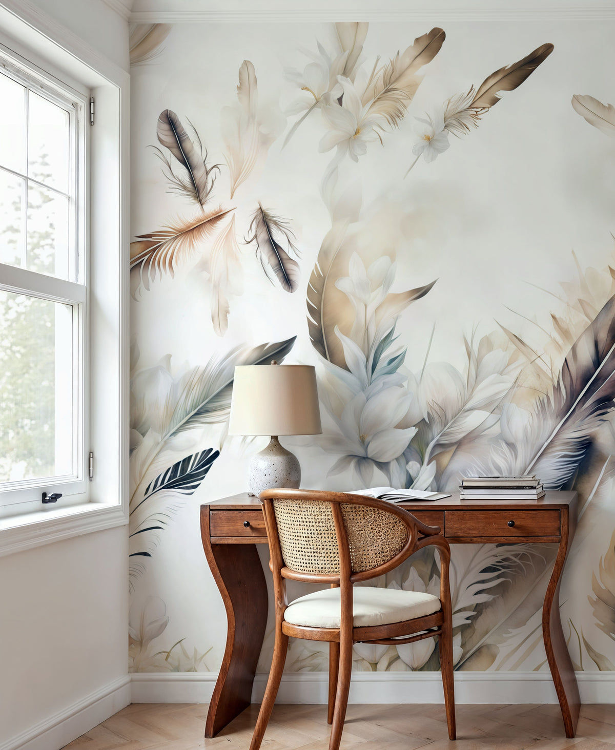 Tender Love Blue Yellow Mural Wallpaper - room preview 04