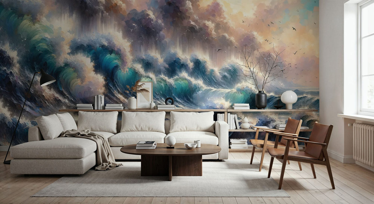 Ocean's Embrace Mural Wallpaper - room preview 04