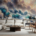 Ocean's Embrace Mural Wallpaper - room preview 04