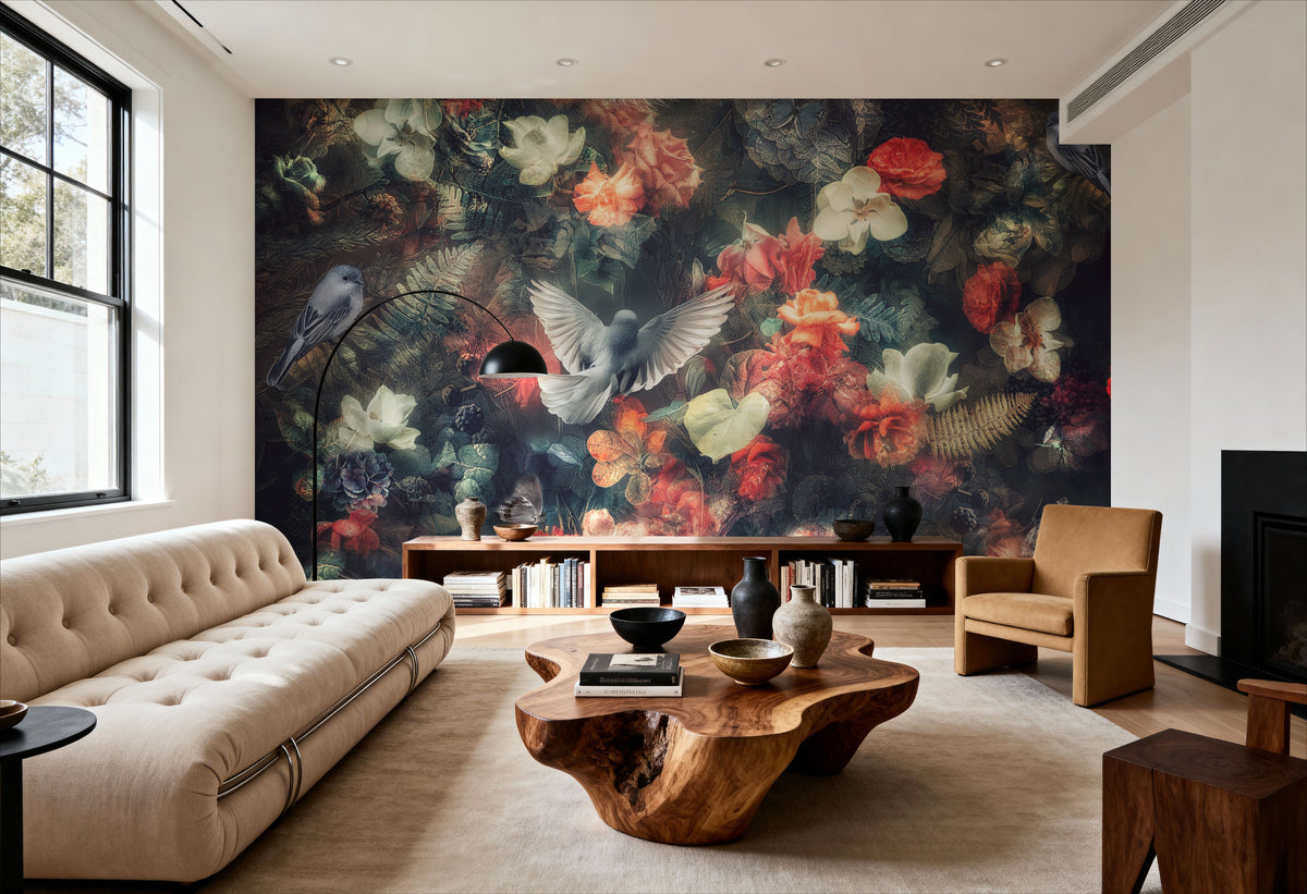 Moodloo Birds Mural Wallpaper - room preview 04