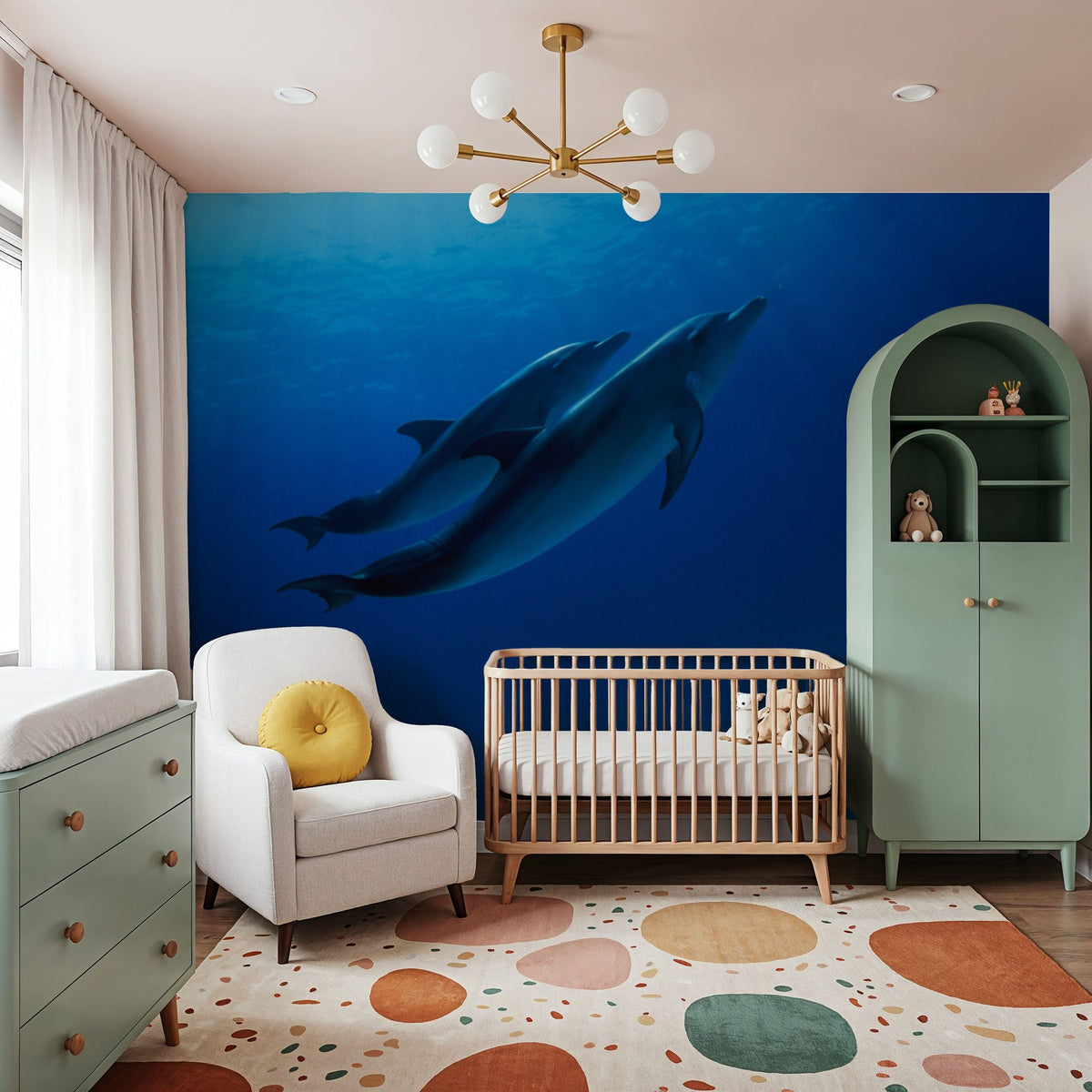 Ocean Harmony Mural Wallpaper - room preview 04