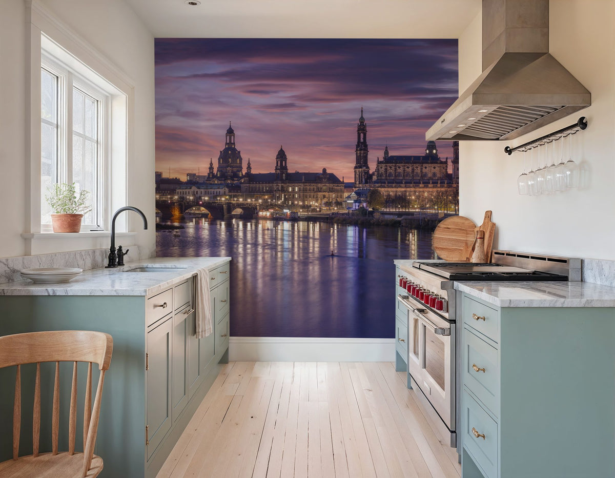 Twilight Skyline Mural Wallpaper - room preview 04