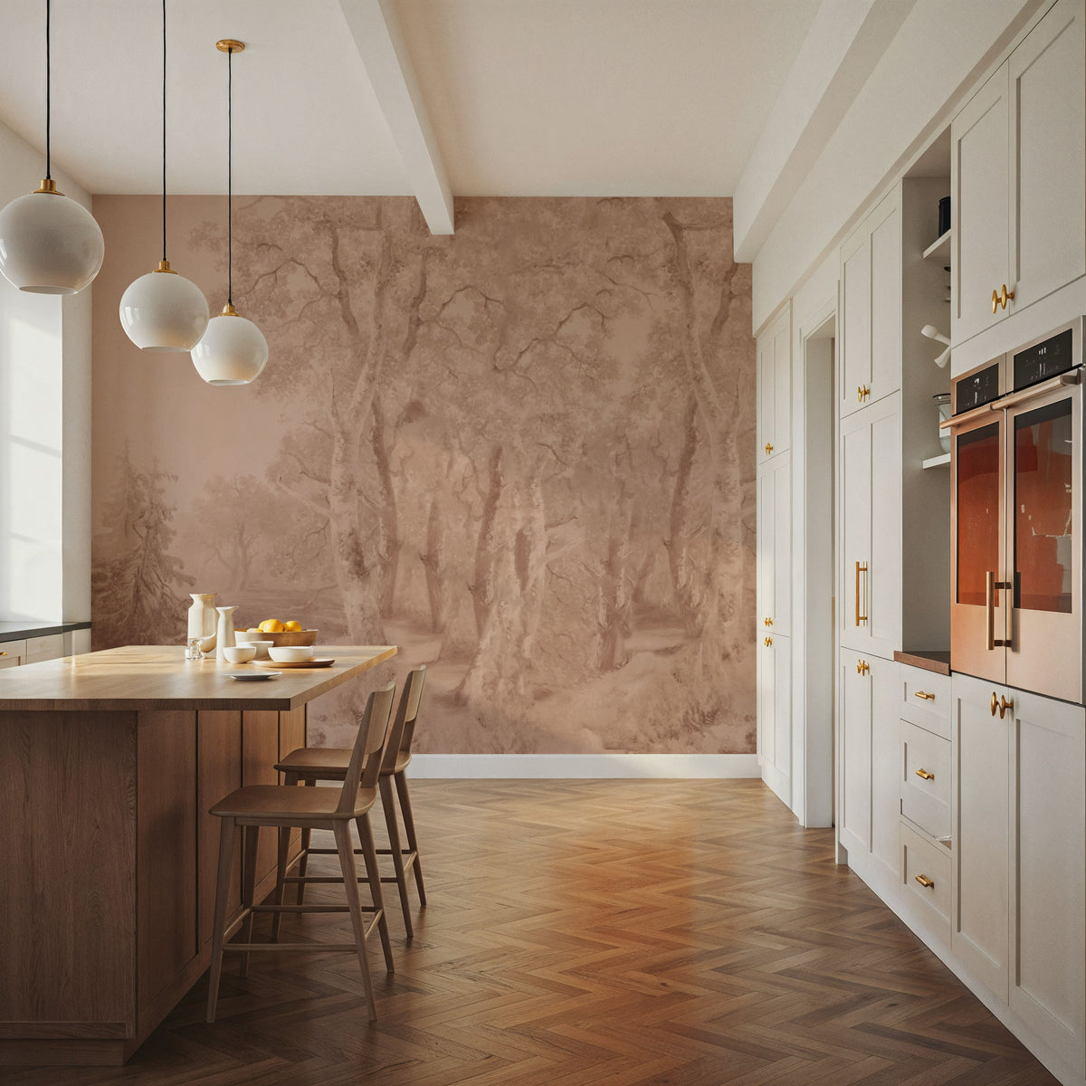 Forest Immersion Pale Terra Mural Wallpaper - room preview 04