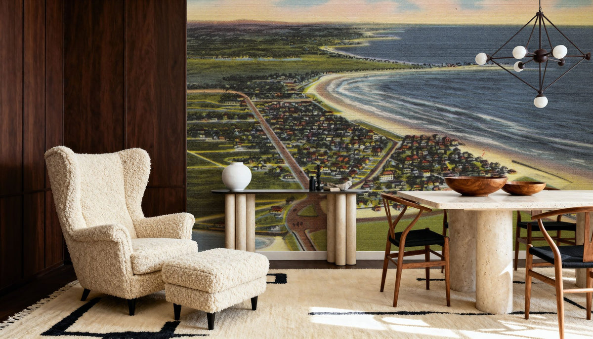 Greetings From the Beach Mural Wallpaper - room preview 04