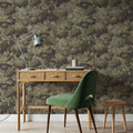 Greenwood Linden, Vintage Green Mural Wallpaper - room preview 04
