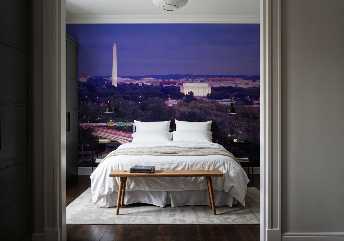 Capital Twilight Mural Wallpaper - Blue Tone - room preview 04