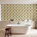 Pineapple Paradise White Mural Wallpaper - room preview 04