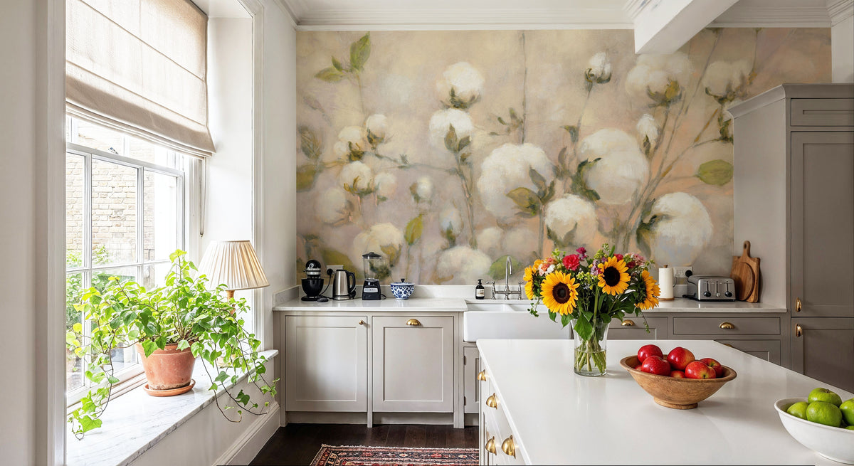 Cotton Field Mural Wallpaper - room preview 04