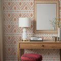 Boho Flows Orange Mural Wallpaper - room preview 04