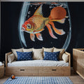 Goldfish in Wine Glass Mural Wallpaper - room preview 04