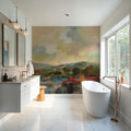 Teal Lake Mural Wallpaper - room preview 04