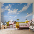 Giraffe Walk Mural Wallpaper - room preview 04