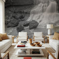 Waterfall Along the Fjarthra River Mural Wallpaper - room preview 04