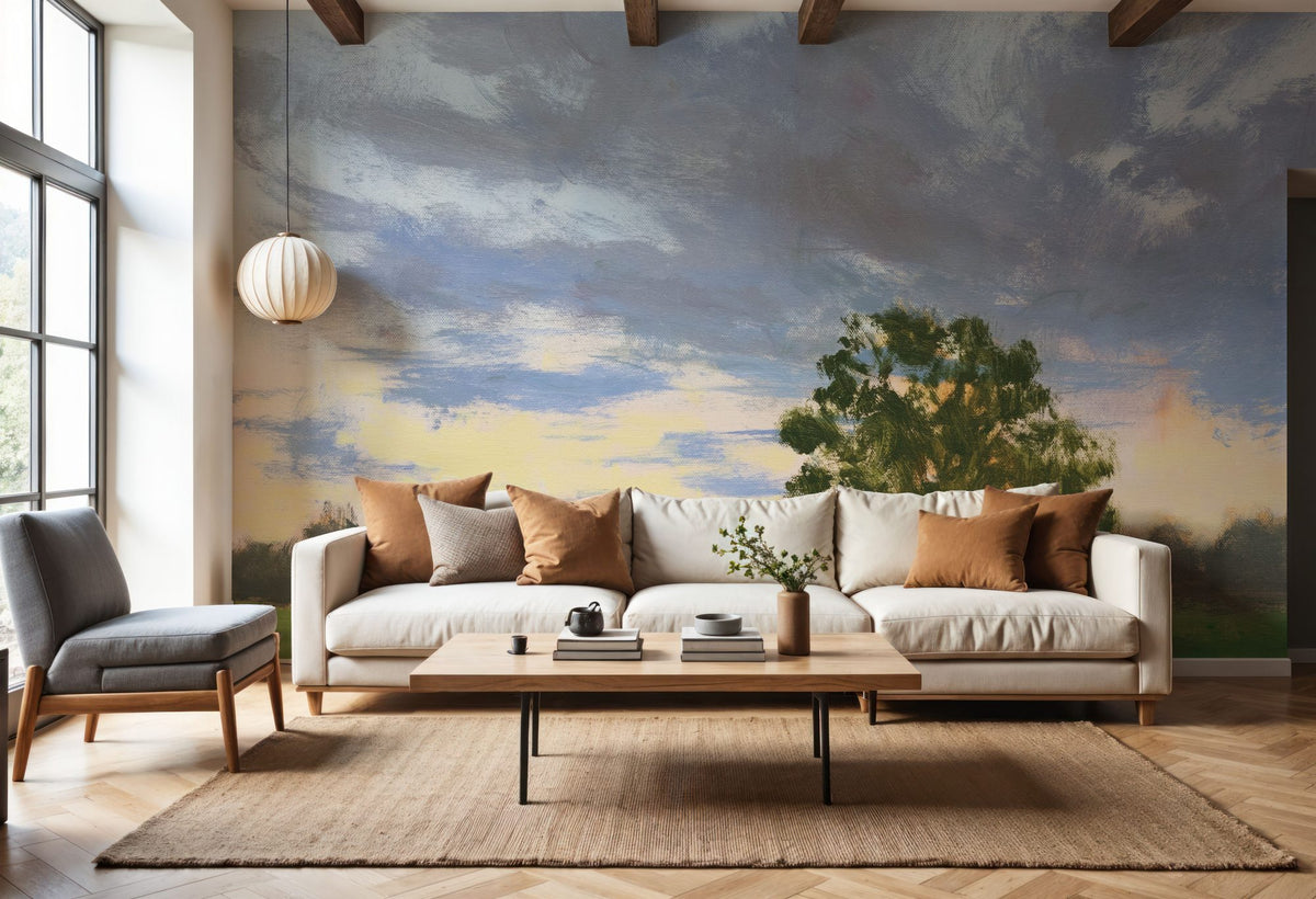 Tree At Sunset Mural Wallpaper - room preview 04