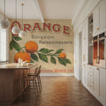 Orange Label Mural Wallpaper - room preview 04