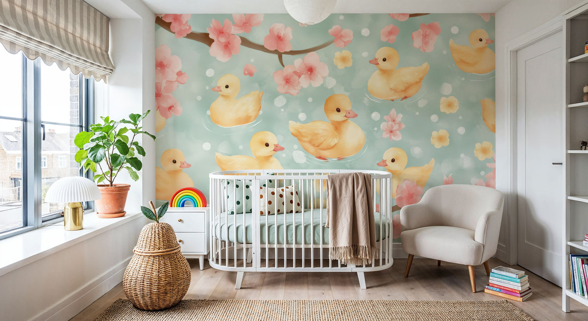 Darling Ducklings Mural Wallpaper - room preview 04
