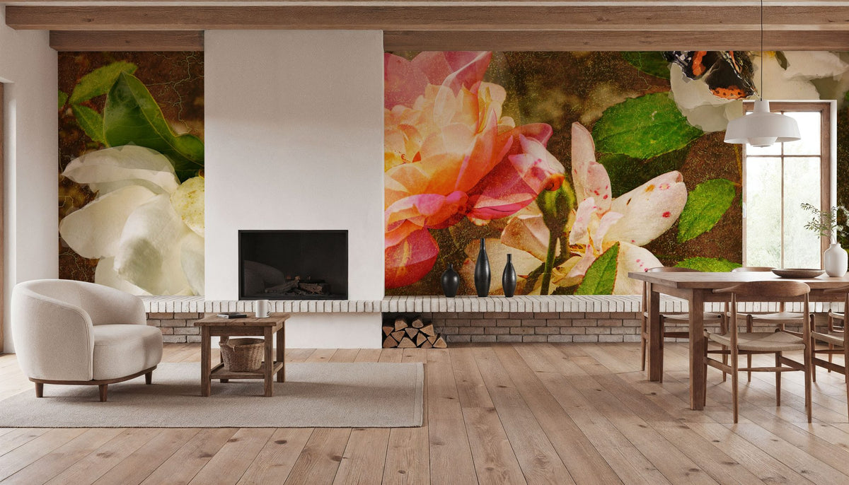 Autumn Reverie Mural Wallpaper - Red Tone - room preview 04