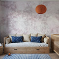 Flower Silhouette Red Mural Wallpaper - room preview 04