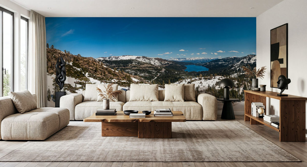 Sierra Nevada Snow Mural Wallpaper - room preview 04