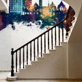 Swindon England Skyline Blue & Bronze Mural Wallpaper - room preview 04