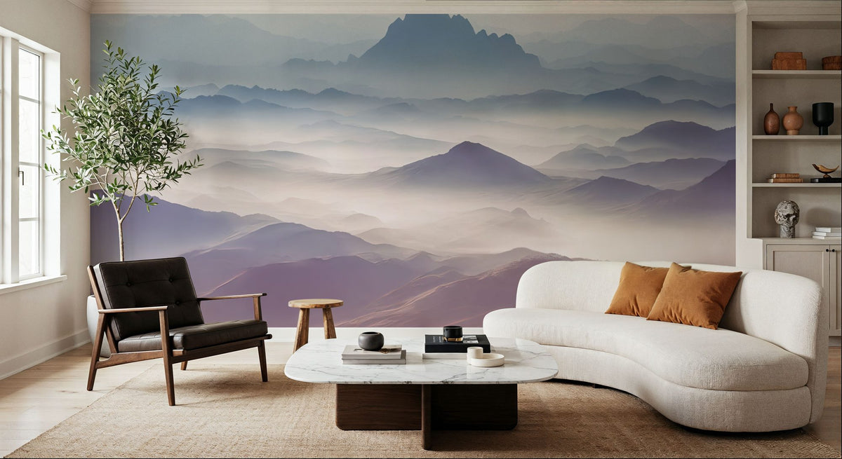 Soft Mountains Mural Wallpaper - room preview 04