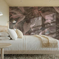 Peony Study - Ash and Pink Mural Wallpaper - room preview 04