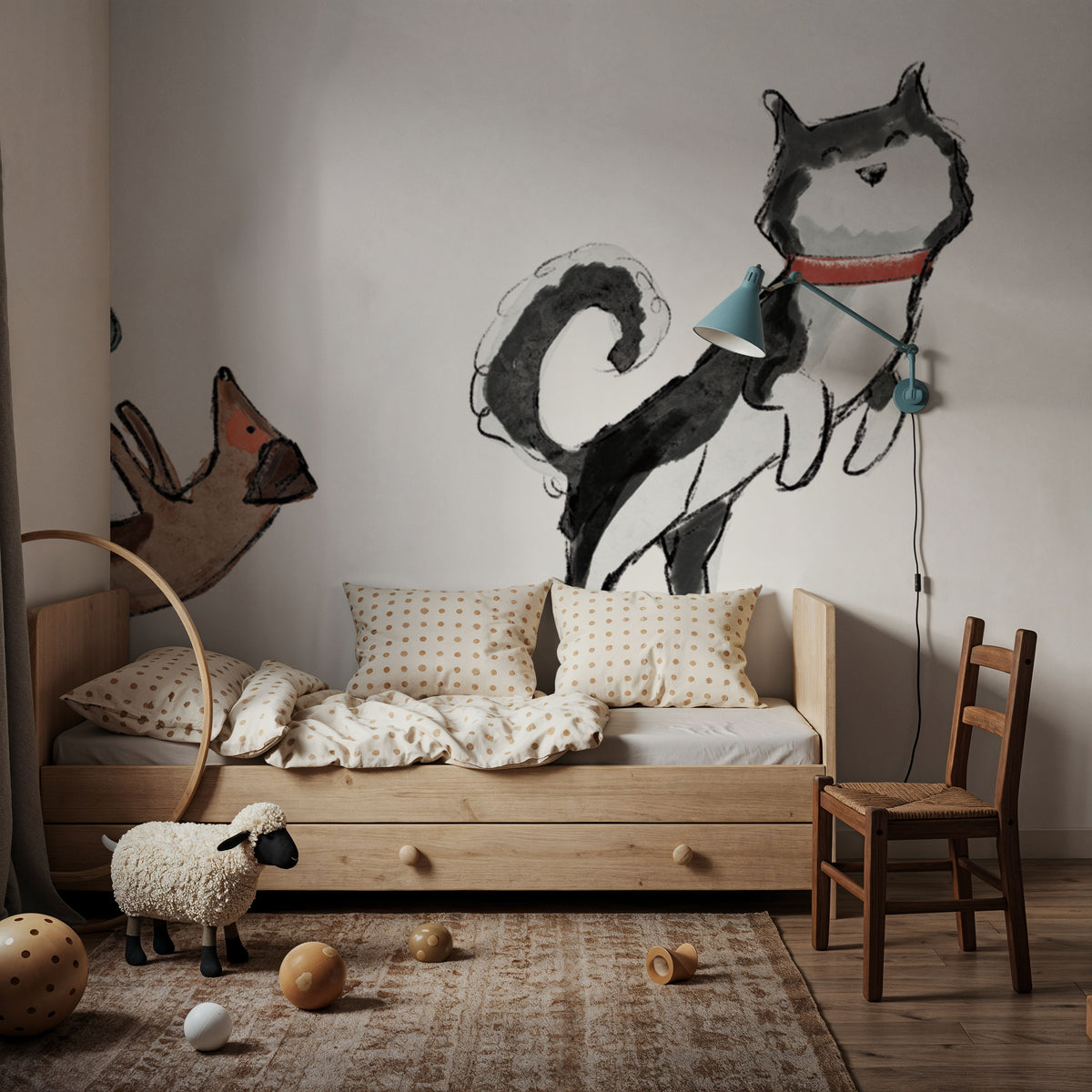 Let's Play Dogs Mural Wallpaper - room preview 04