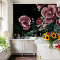 Botanical Elegance Burgundy II Mural Wallpaper - room preview 04