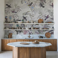Birds Everywhere Green Mural Wallpaper - room preview 04