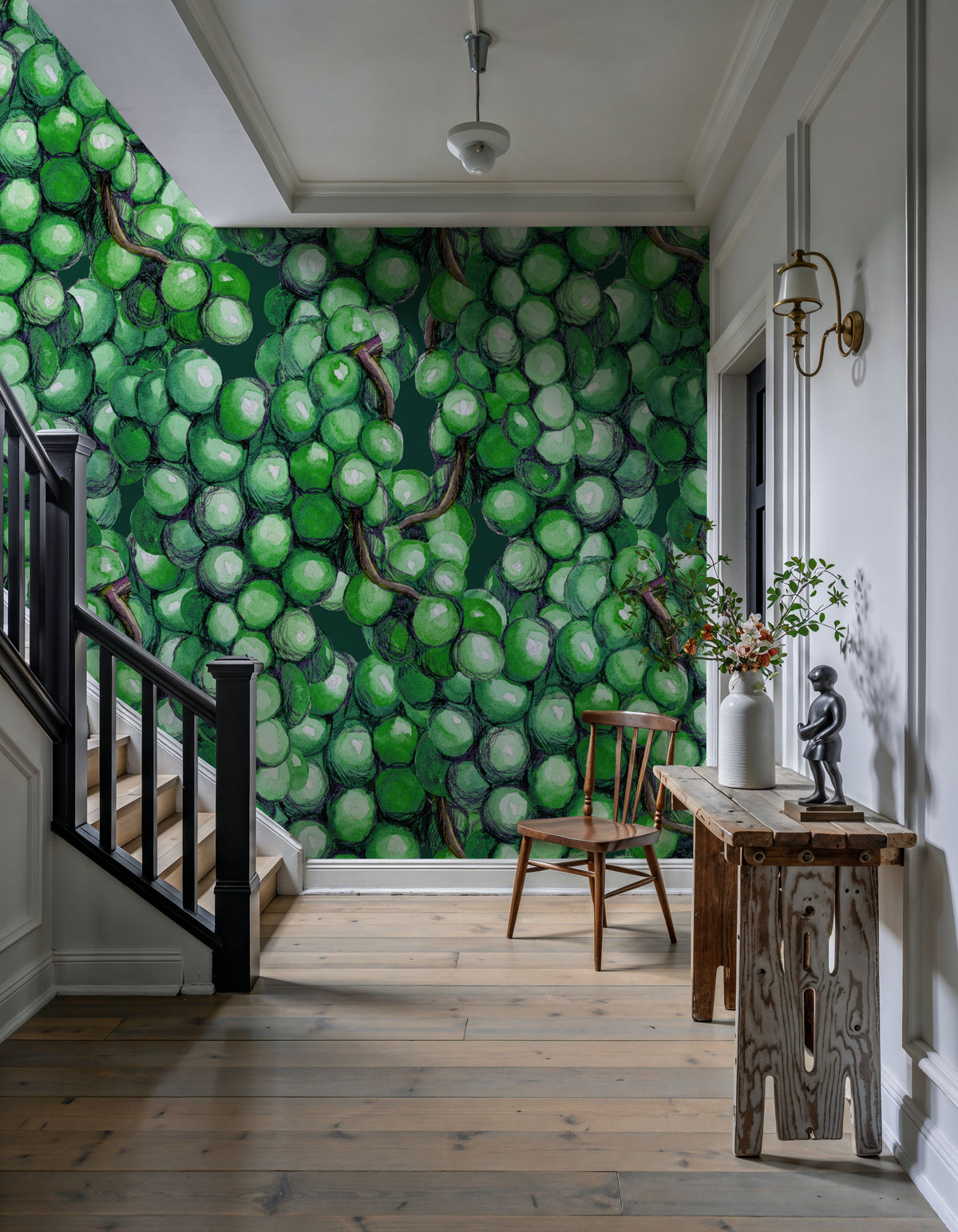 Vintage Grapes Mural Wallpaper - room preview 04