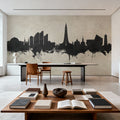 Reykjavík Skyline Concrete Mural Wallpaper - room preview 04