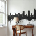 Lubbock Texas Skyline Black & White Mural Wallpaper - room preview 04