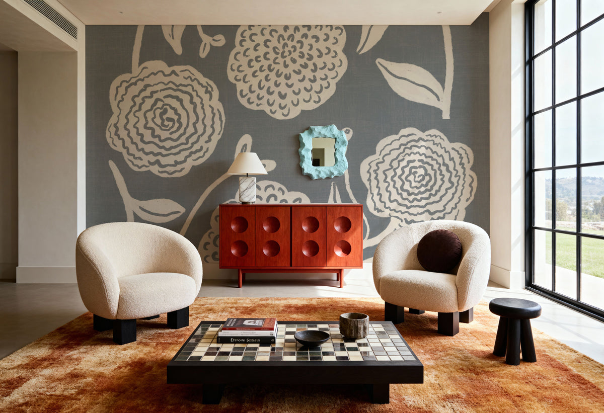 Bloom Toss I Mural Wallpaper - room preview 04