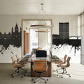 Mainz Germany Skyline Black & White Mural Wallpaper - room preview 04