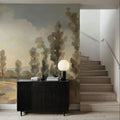 Poplars by the Road Mural Wallpaper - room preview 04
