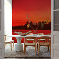 Crimson Bridge Horizon Mural Wallpaper - room preview 04
